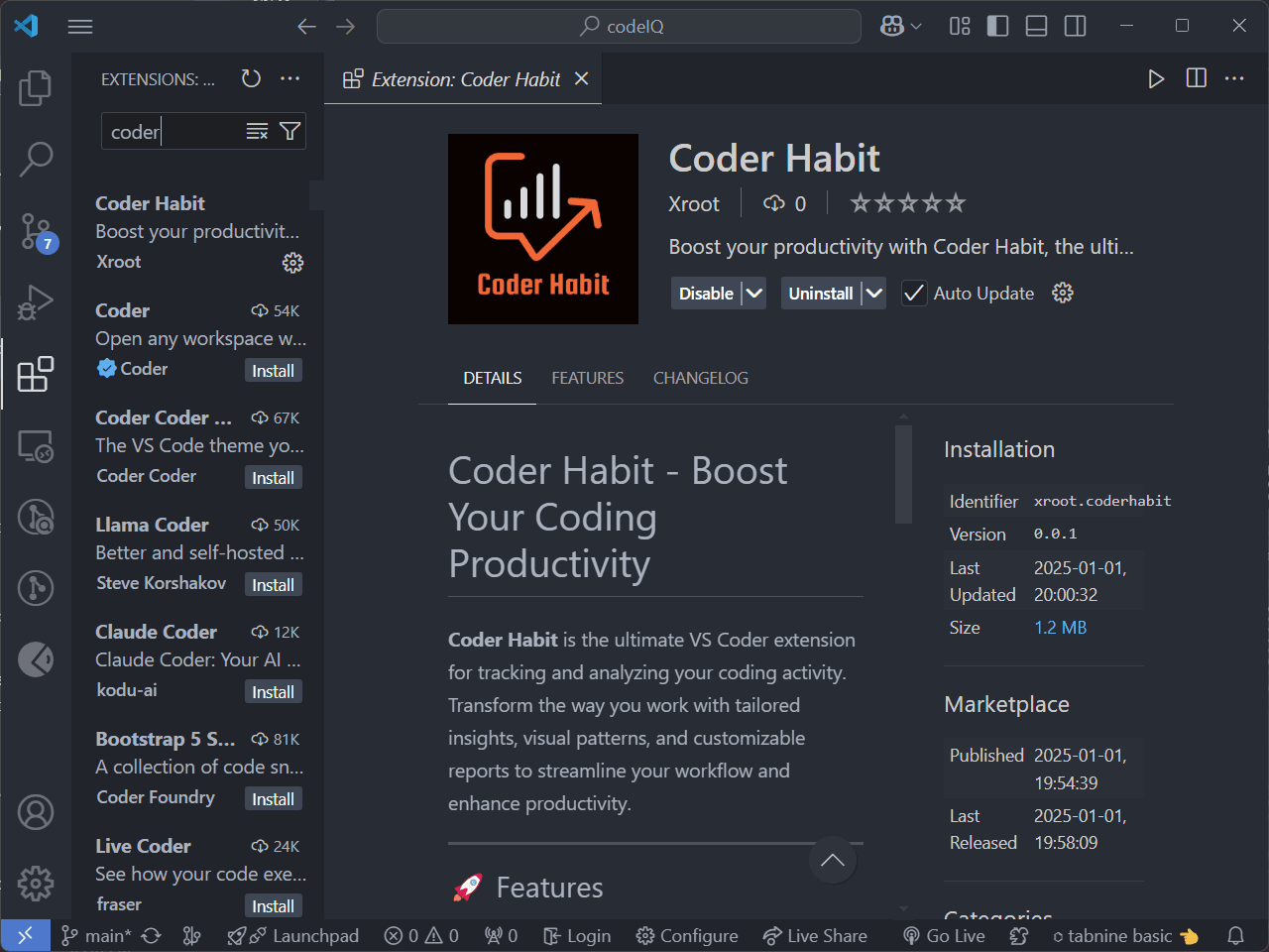 VS Code Extension Screenshot